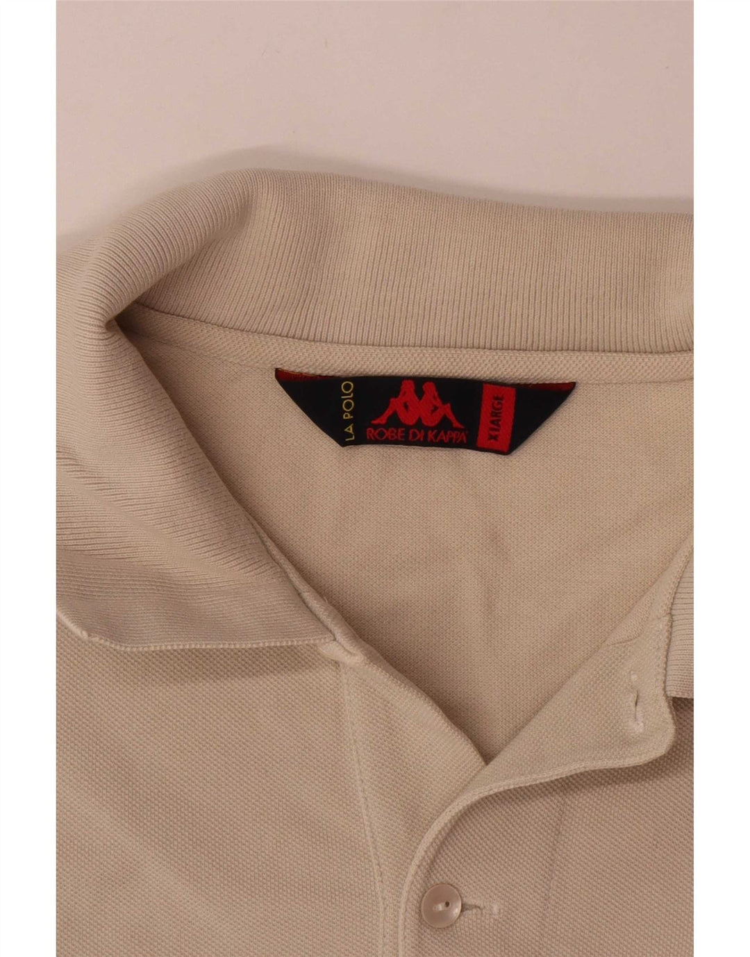Kappa Mens Polo Shirt XL Beige Cotton