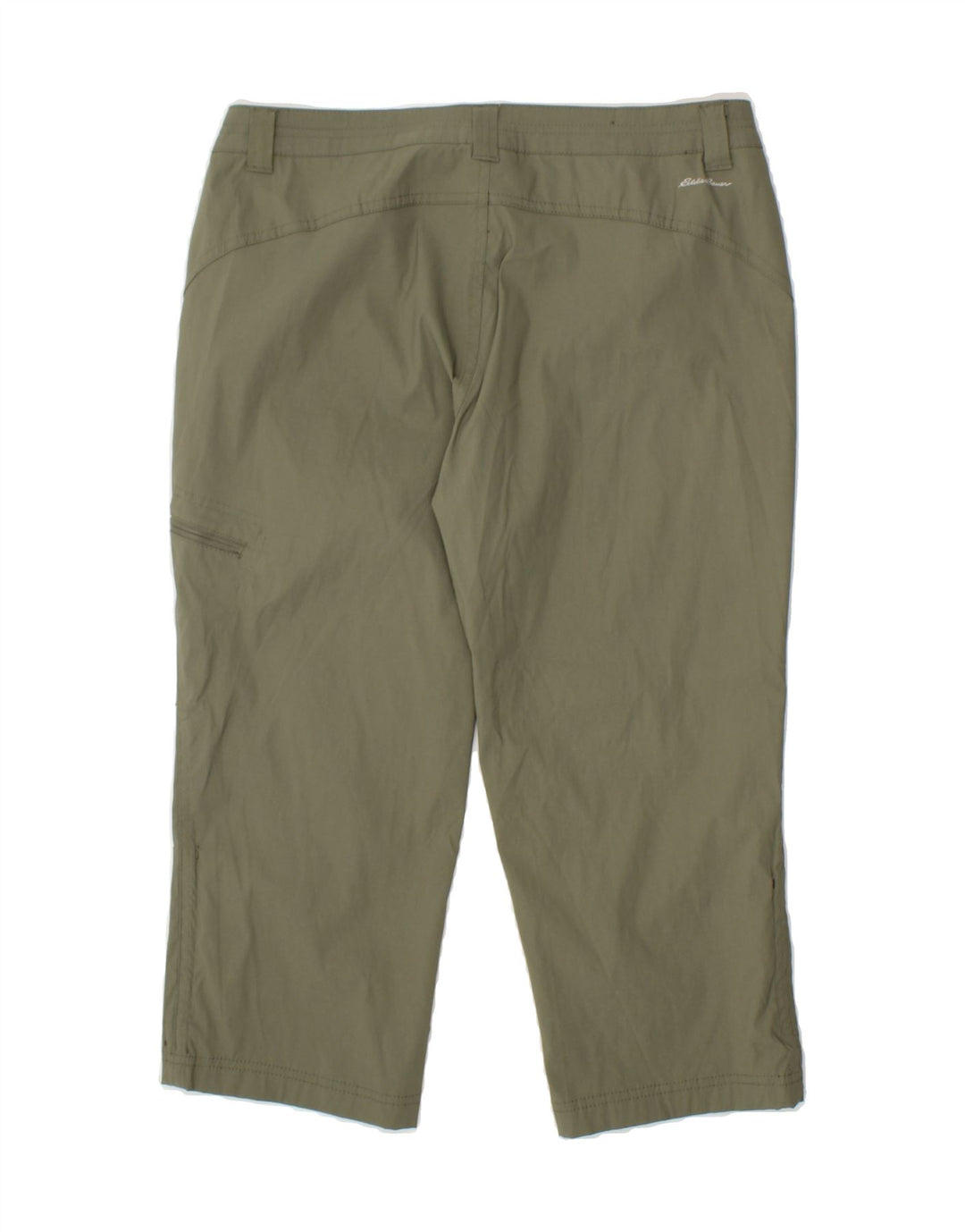 EDDIE BAUER Womens Capri Trousers US 10 Large W32 L20 Khaki Nylon Vintage Eddie Bauer and Second-Hand Eddie Bauer from Messina Hembry 
