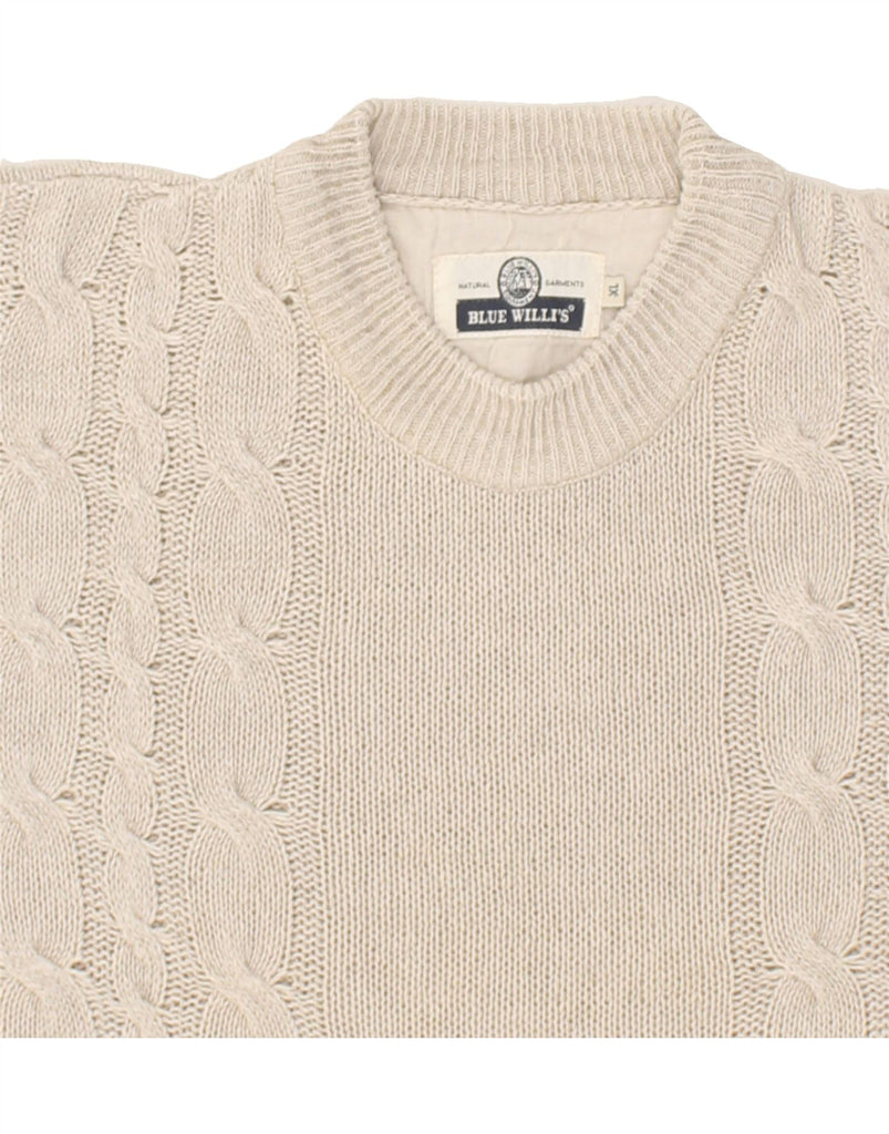 BLUE WILLI'S Mens Crew Neck Jumper Sweater XL Beige | Vintage Blue Willi's | Thrift | Second-Hand Blue Willi's | Used Clothing | Messina Hembry 