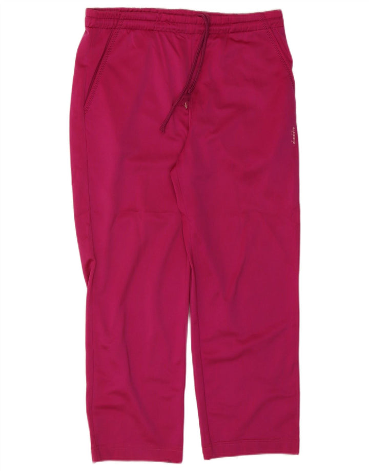 Diadora Womens Crop Tracksuit Trousers UK 12 Medium Pink