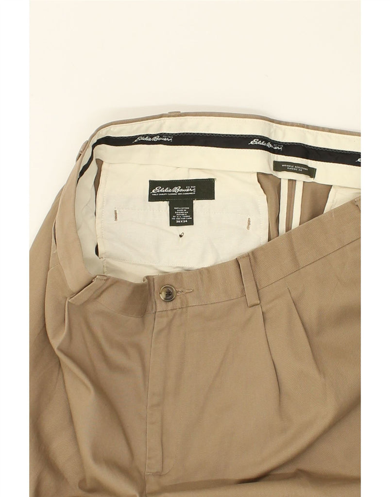 EDDIE BAUER Mens Classic Fit Pegged Chino Trousers W36 L34  Brown Cotton | Vintage Eddie Bauer | Thrift | Second-Hand Eddie Bauer | Used Clothing | Messina Hembry 