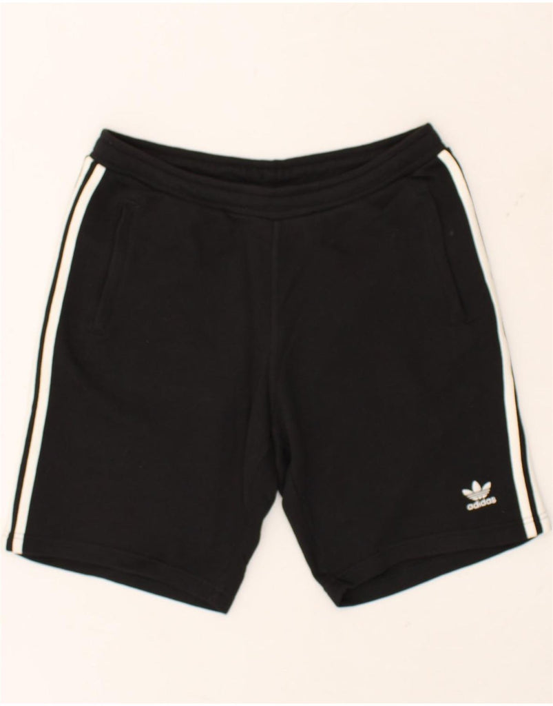 ADIDAS Mens Graphic Sport Shorts Medium Black Cotton | Vintage Adidas | Thrift | Second-Hand Adidas | Used Clothing | Messina Hembry 