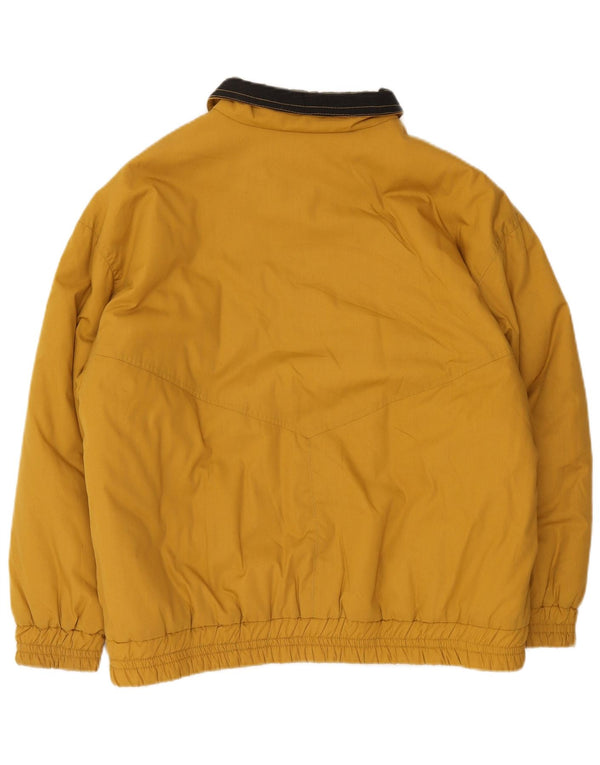 Vintage Womens Oversized Bomber Jacket EU 40 Medium Yellow Polyester