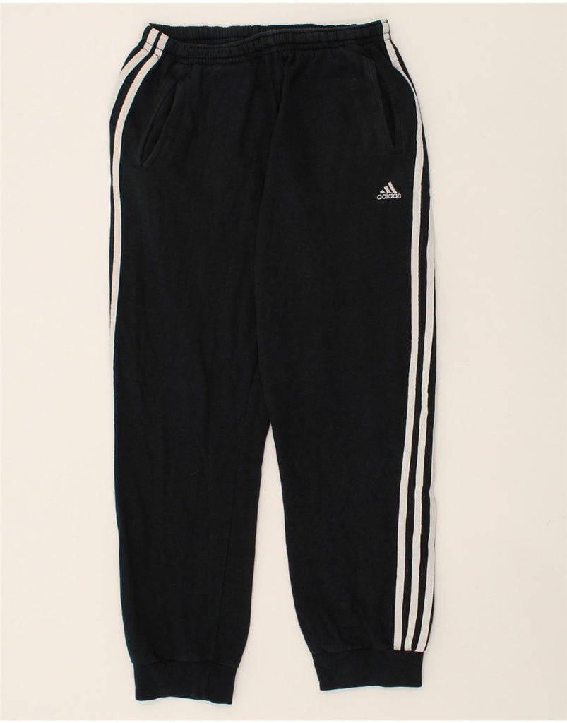 ADIDAS Mens Tracksuit Trousers Joggers UK 36/38 Small Black Cotton | Vintage Adidas | Thrift | Second-Hand Adidas | Used Clothing | Messina Hembry 