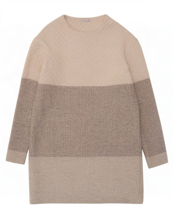Zara Womens Jumper Dress UK 10 Small Multicoloured Colourblock Polyester