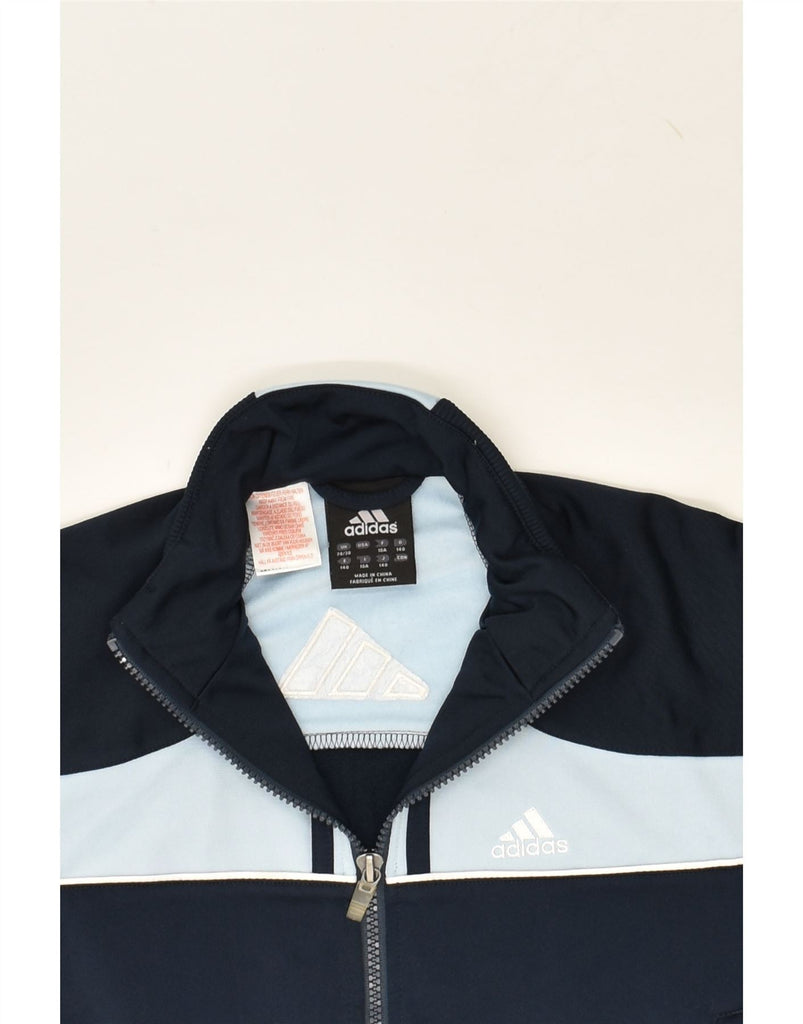 ADIDAS Boys Graphic Tracksuit Top Jacket 9-10 Years Medium Navy Blue | Vintage Adidas | Thrift | Second-Hand Adidas | Used Clothing | Messina Hembry 