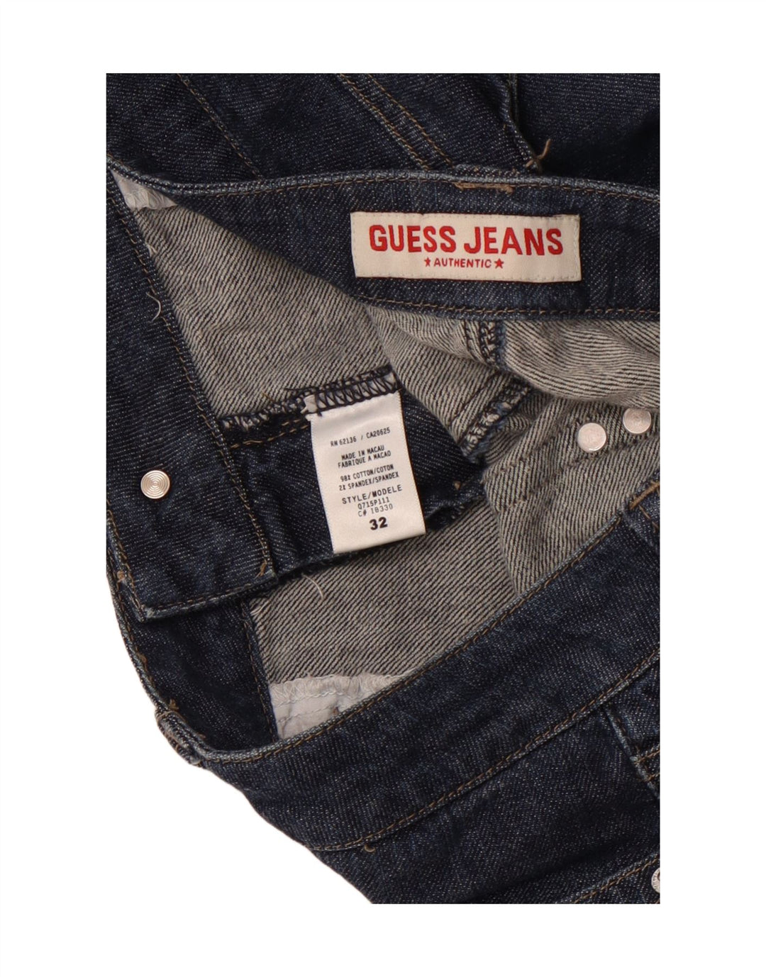 GUESS Womens Denim Shorts W32 Large Blue Cotton