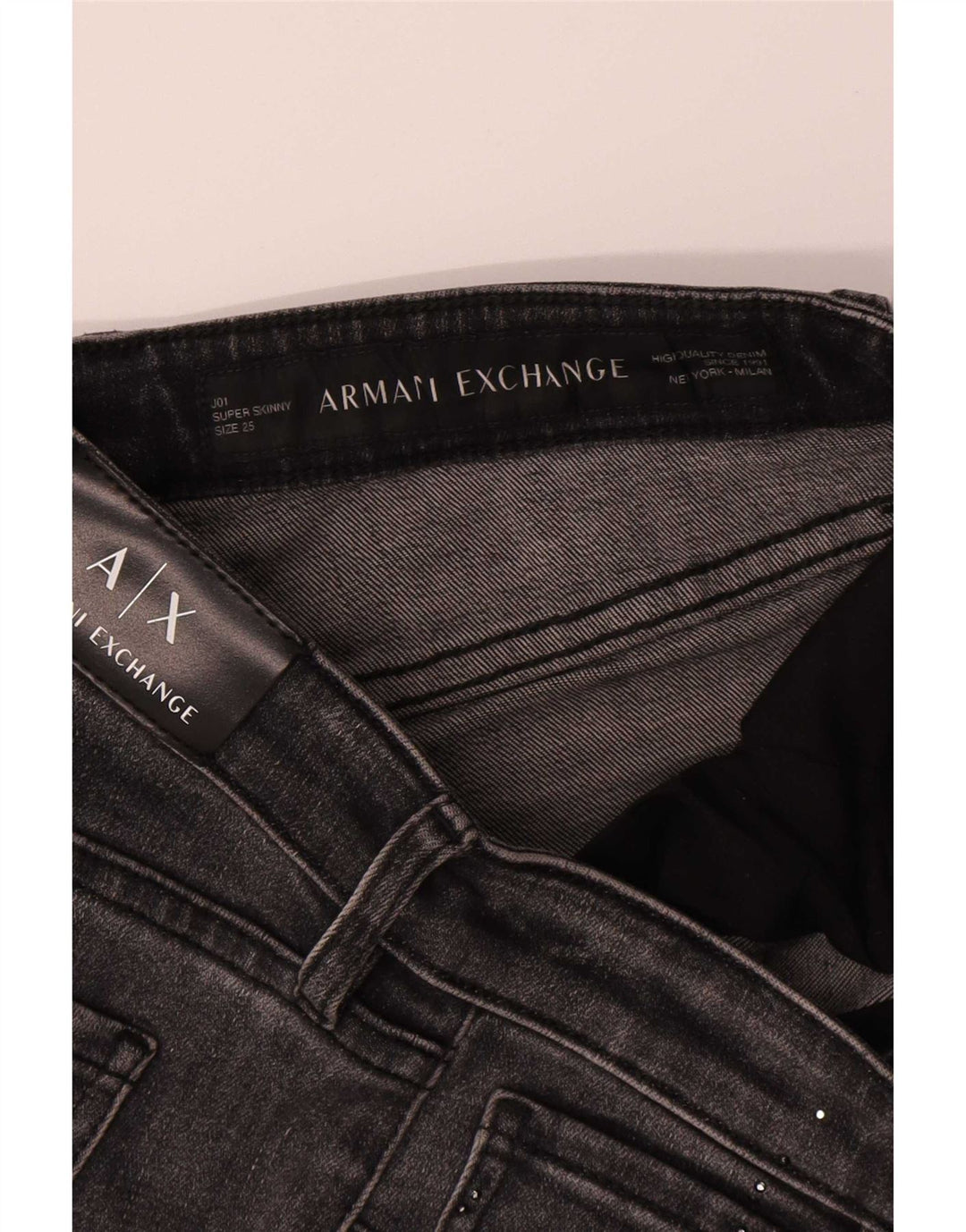 Armani Exchange Womens Super Skinny Jeans W25 L26 Grey