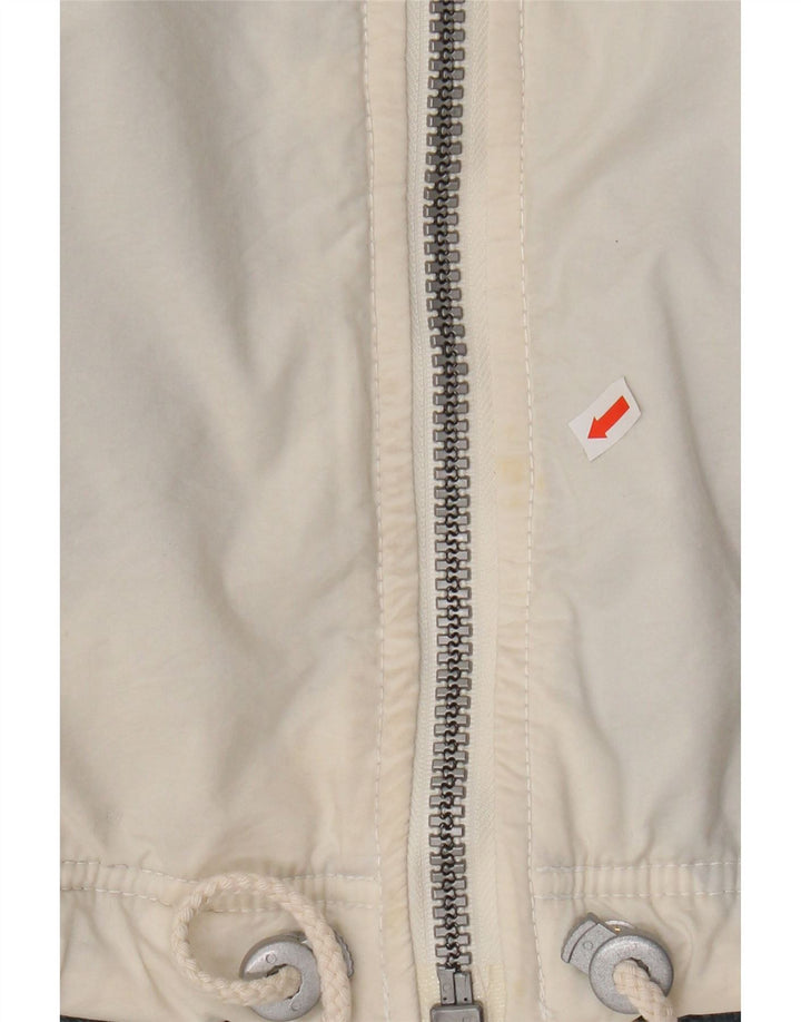 KILLTEC Womens Graphic Hooded Windbreaker Jacket UK 32 XS White Polyester Vintage Killtec and Second-Hand Killtec from Messina Hembry 