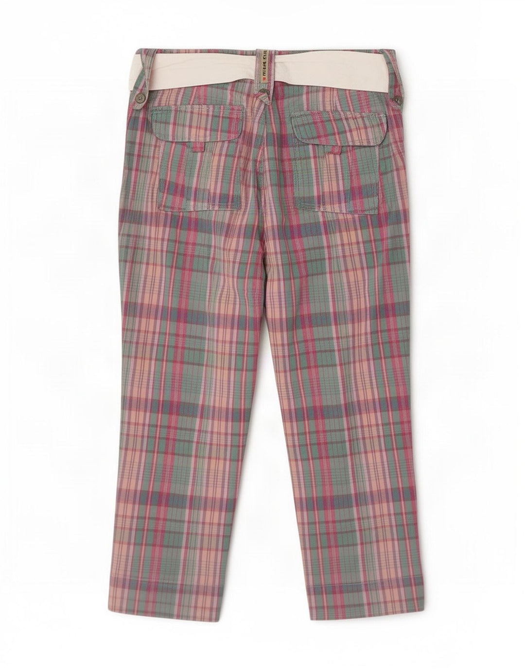 Think Pink Womens Capri Trousers IT 44 Medium W28 L21 Multicoloured Check