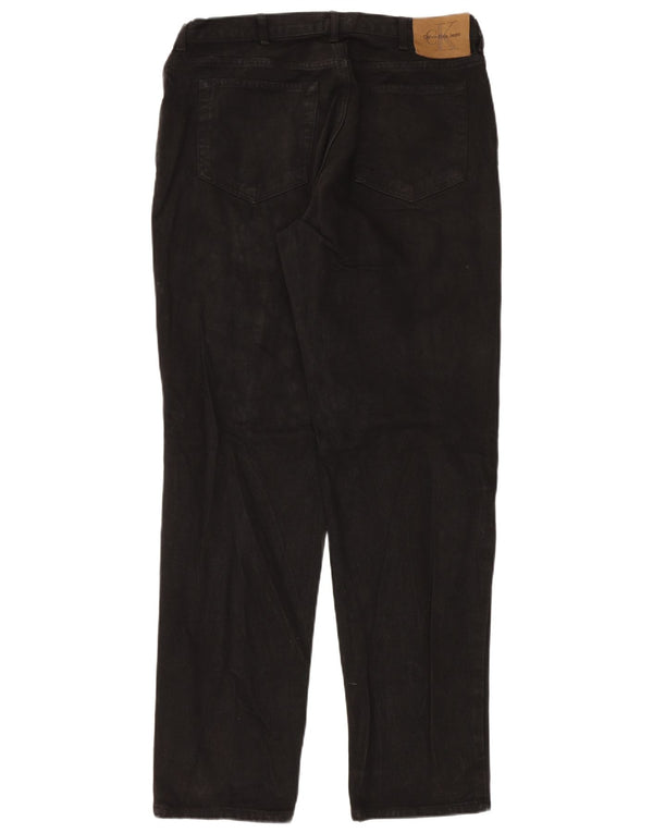 Calvin Klein Mens Straight Jeans W38 L34 Black Cotton
