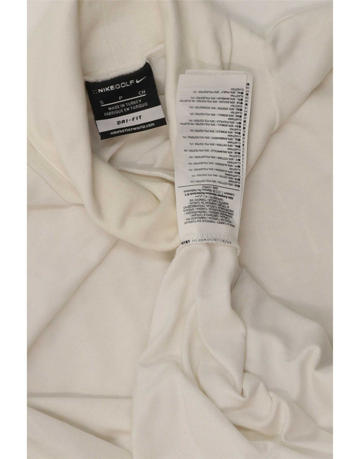 Nike Mens Dri Fit Top Long Sleeve Small White Cotton