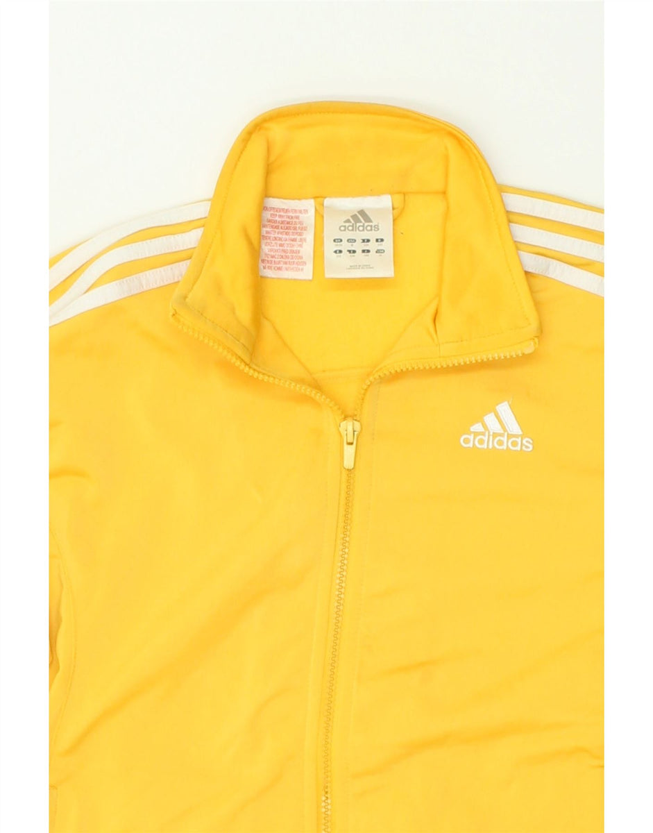ADIDAS Boys Tracksuit Top Jacket 11-12 Years Yellow Polyester | Vintage ...