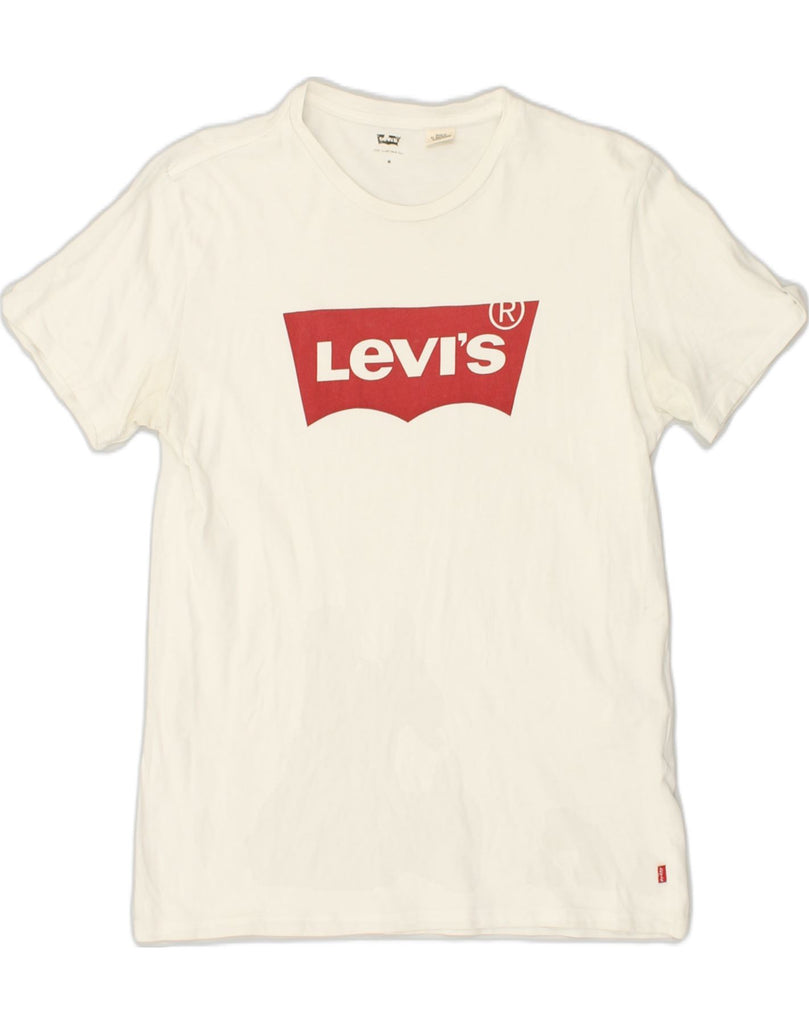 LEVI'S Mens Graphic T-Shirt Top Medium White Cotton | Vintage Levi's | Thrift | Second-Hand Levi's | Used Clothing | Messina Hembry 