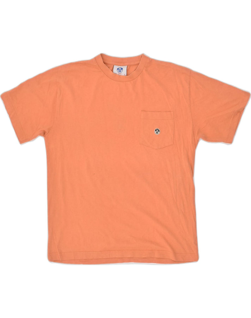 NORTH SAILS Mens T-Shirt Top Small Orange Cotton | Vintage North Sails | Thrift | Second-Hand North Sails | Used Clothing | Messina Hembry 