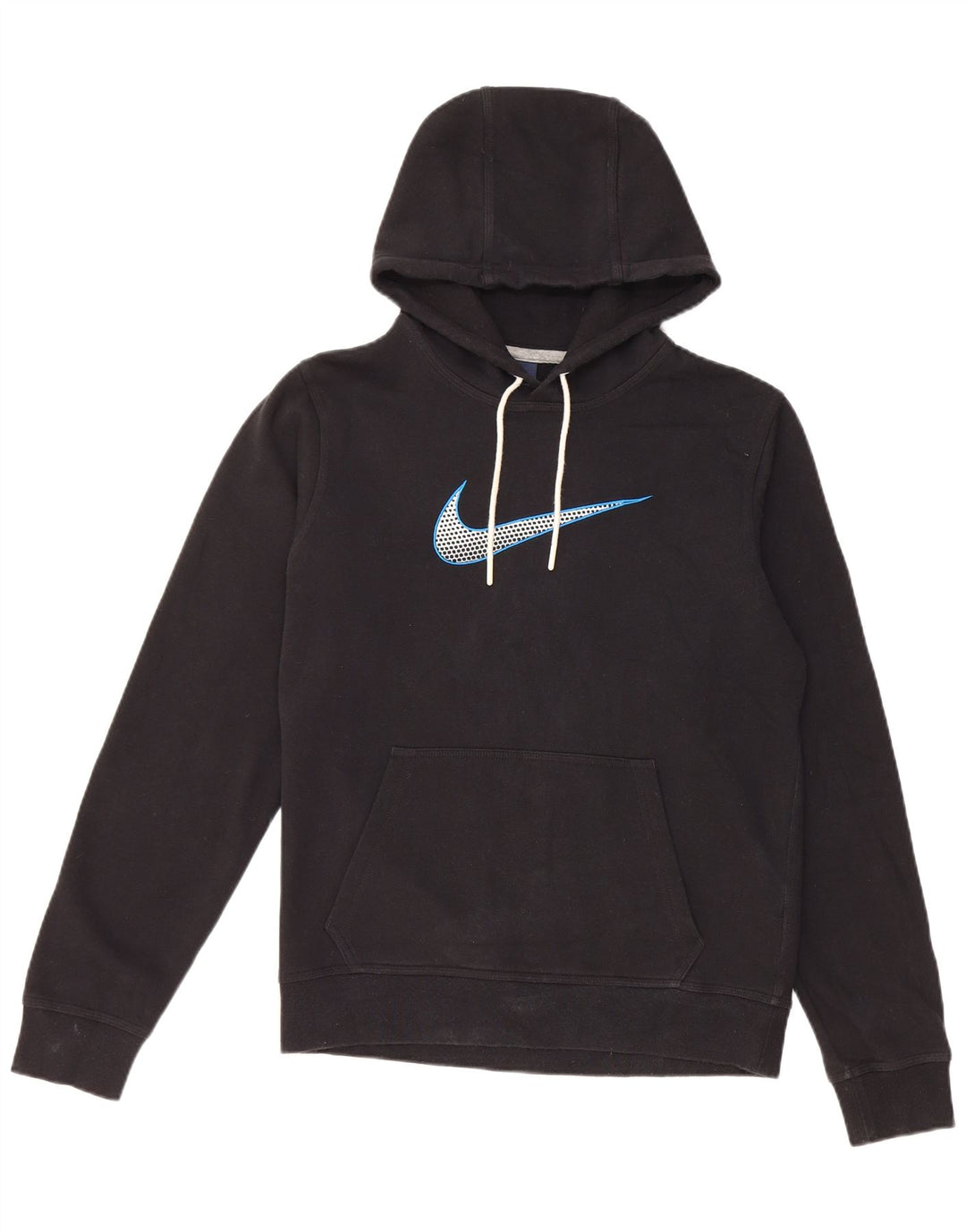 Nike Mens Graphic Hoodie Jumper Small Black Cotton