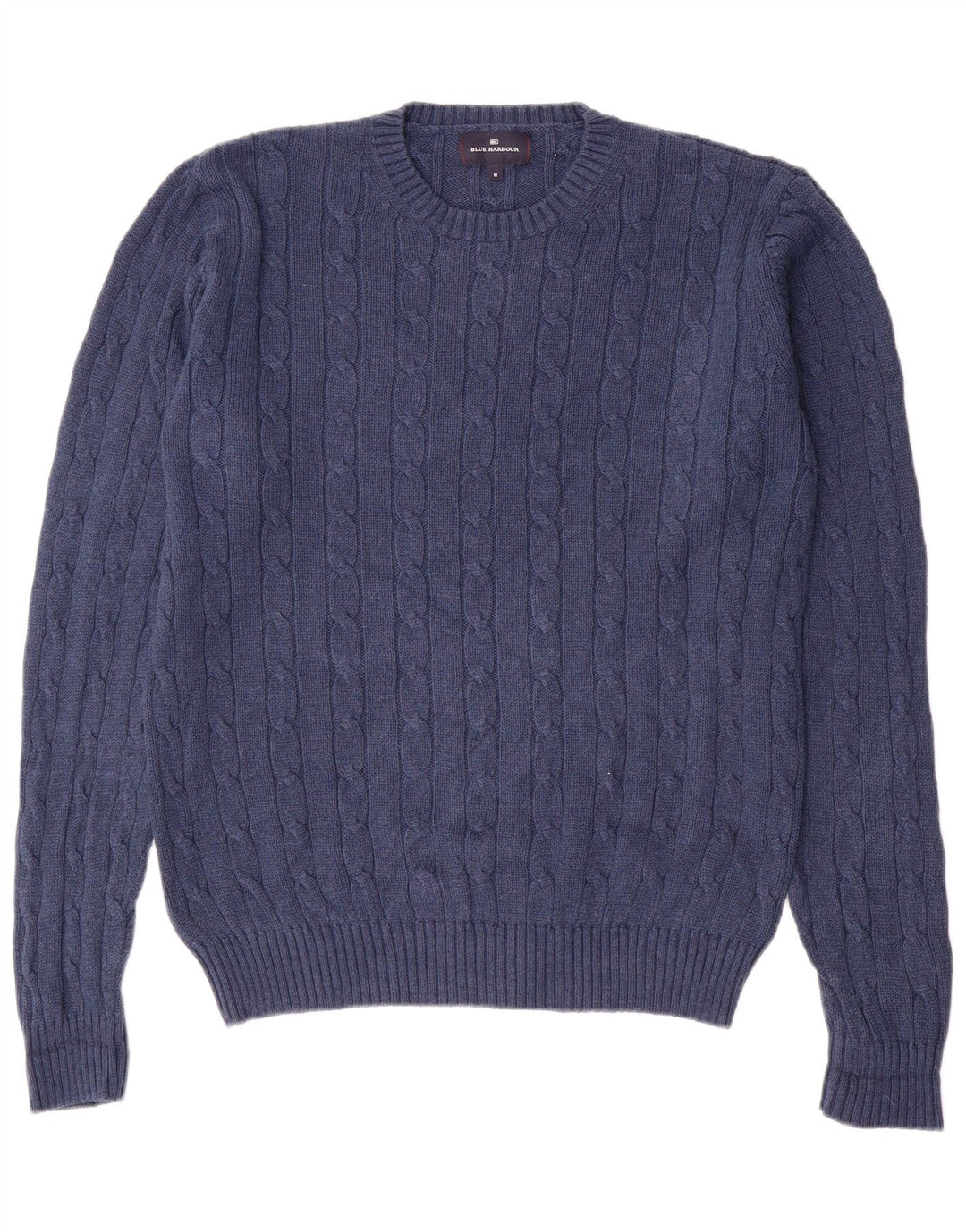 Marks & Spencer Mens Blue Harbour Crew Neck Jumper Sweater Medium Navy Blue