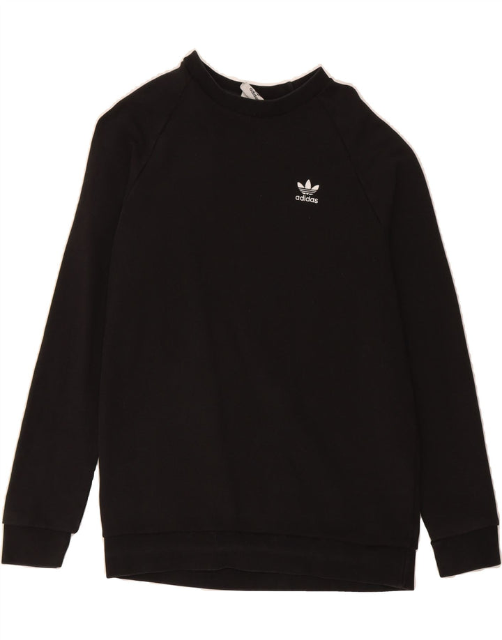 ADIDAS Mens Sweatshirt Jumper Small Black Cotton Vintage Adidas and Second-Hand Adidas from Messina Hembry 