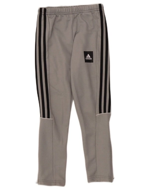 Adidas Boys Aeroready Tracksuit Trousers 7-8 Years  Grey Polyester