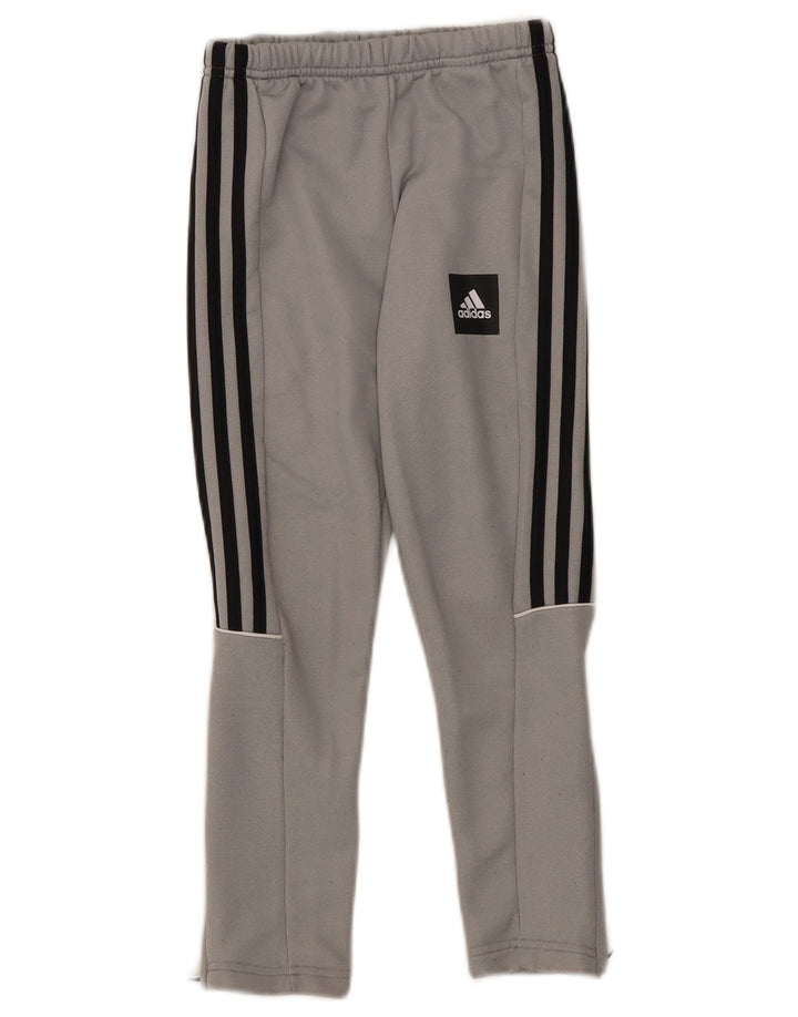 Adidas Boys Aeroready Tracksuit Trousers 7-8 Years  Grey Polyester