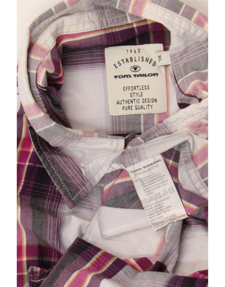Tom Tailor Mens Shirt XL Multicoloured Check Cotton