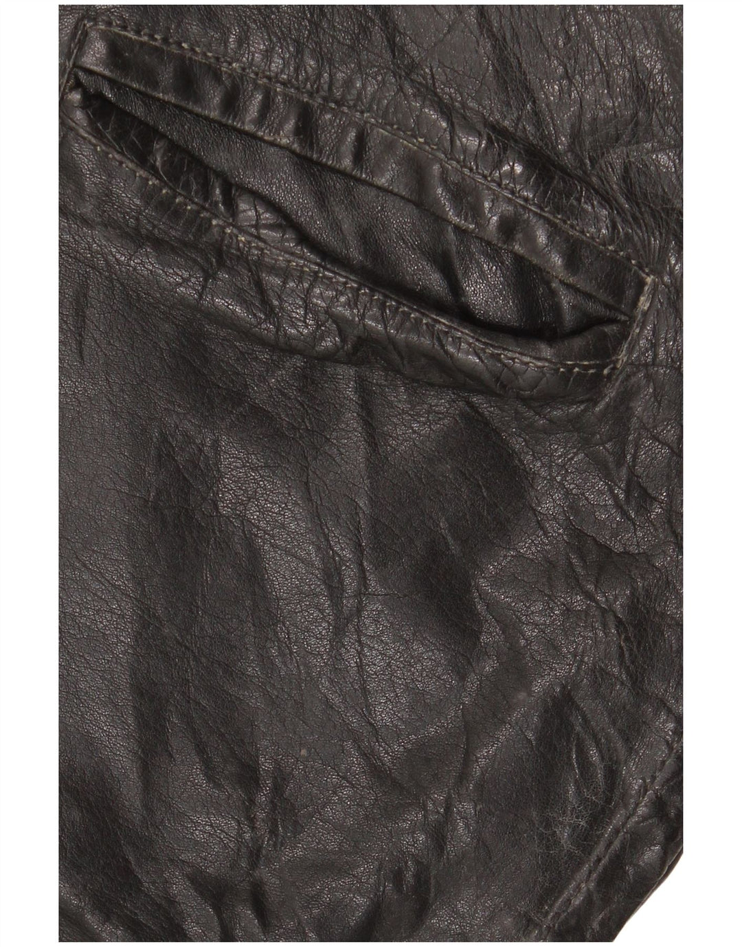 Vintage Mens Leather Jacket UK 42 XL Black Leather