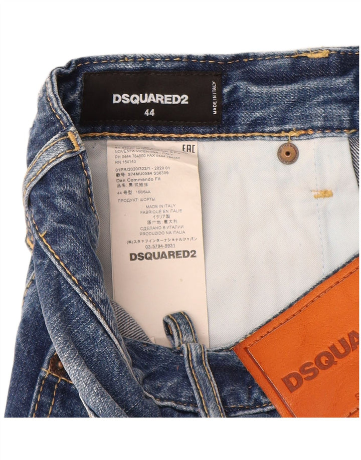 Dsquared2 Womens Distressed Denim Shorts IT 44 Medium W28  Blue Cotton
