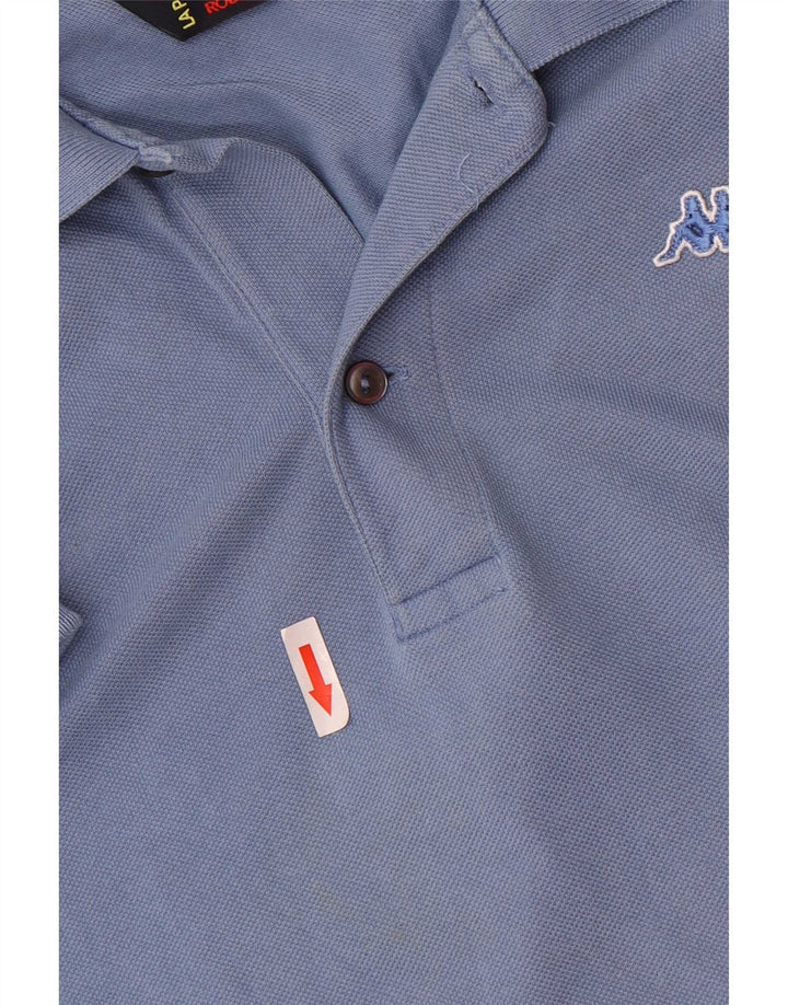 Kappa Mens Polo Shirt Large Blue Cotton