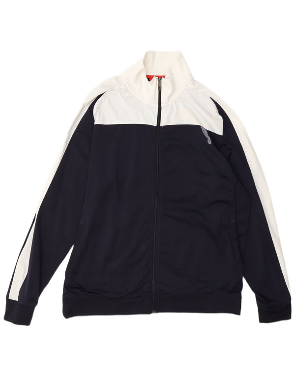 Puma Mens Tracksuit Top Jacket XL Navy Blue Colourblock