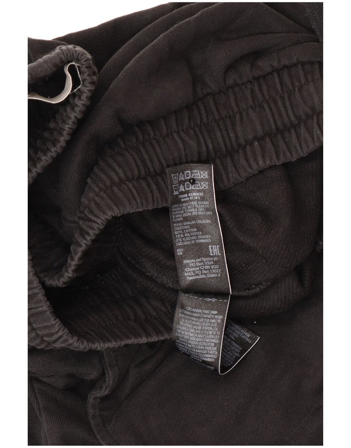 Marks & Spencer Mens Tracksuit Trousers Medium  Black Cotton