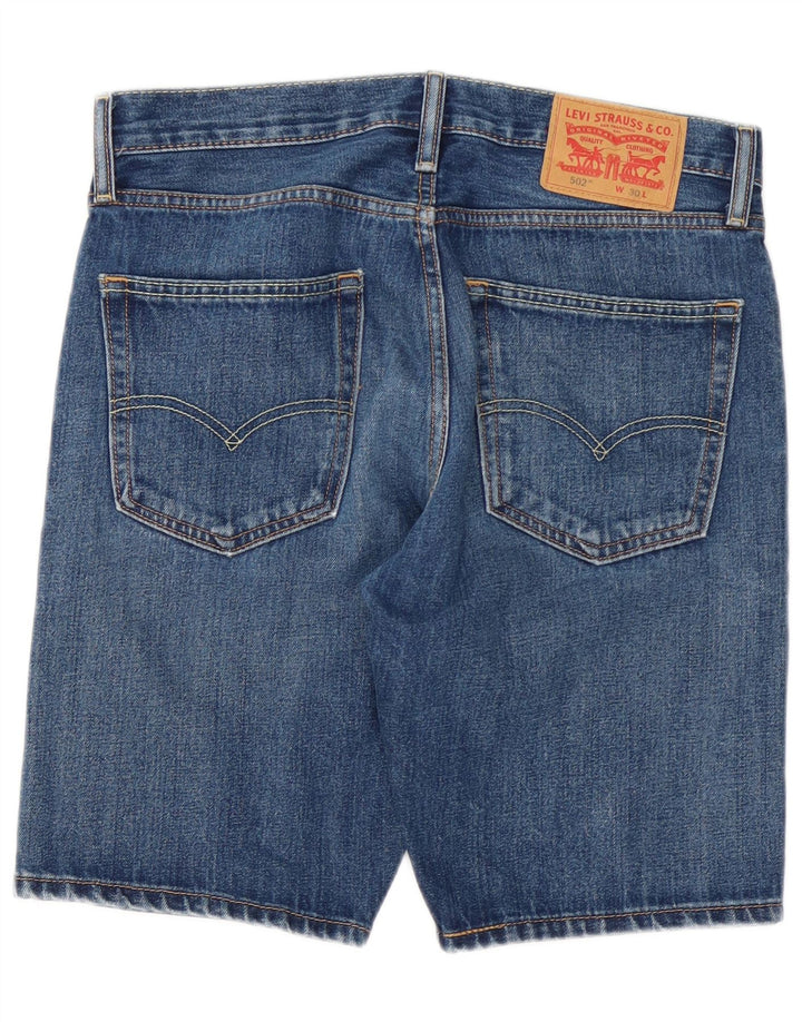 LEVI'S Mens 502 Denim Shorts W30 Medium Blue Cotton