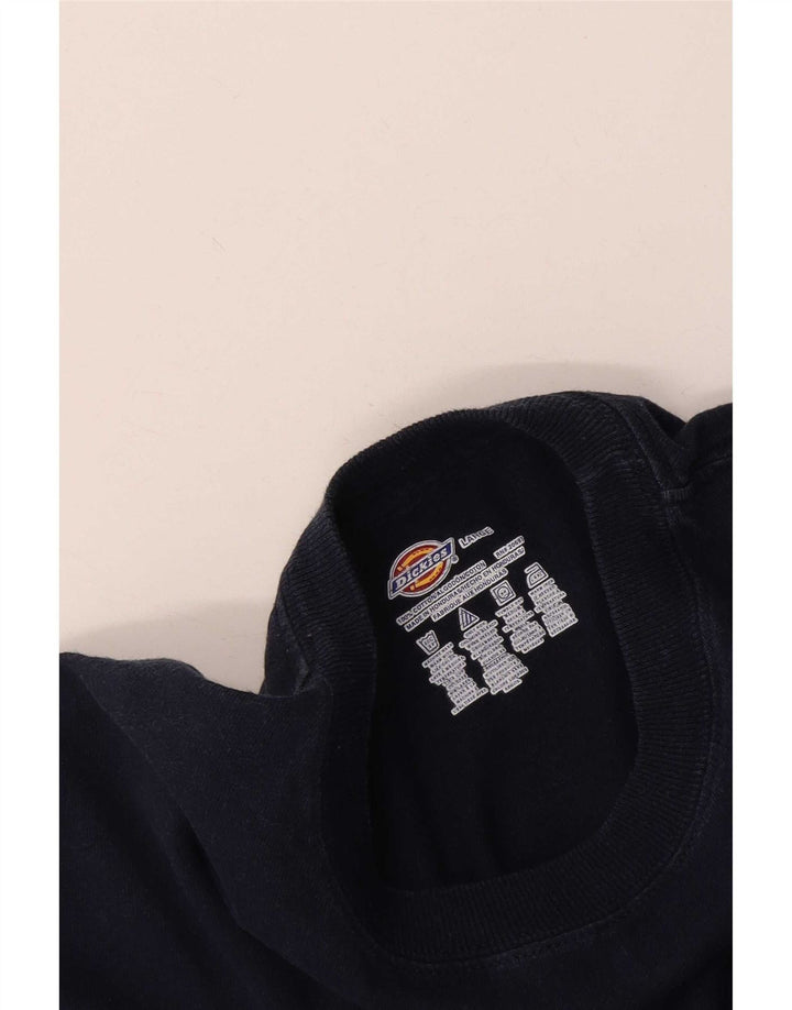 Dickies Mens T-Shirt Top Large Navy Blue Cotton