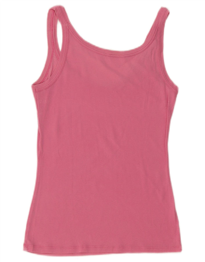 Benetton Womens Vest Top UK 6 XS Pink