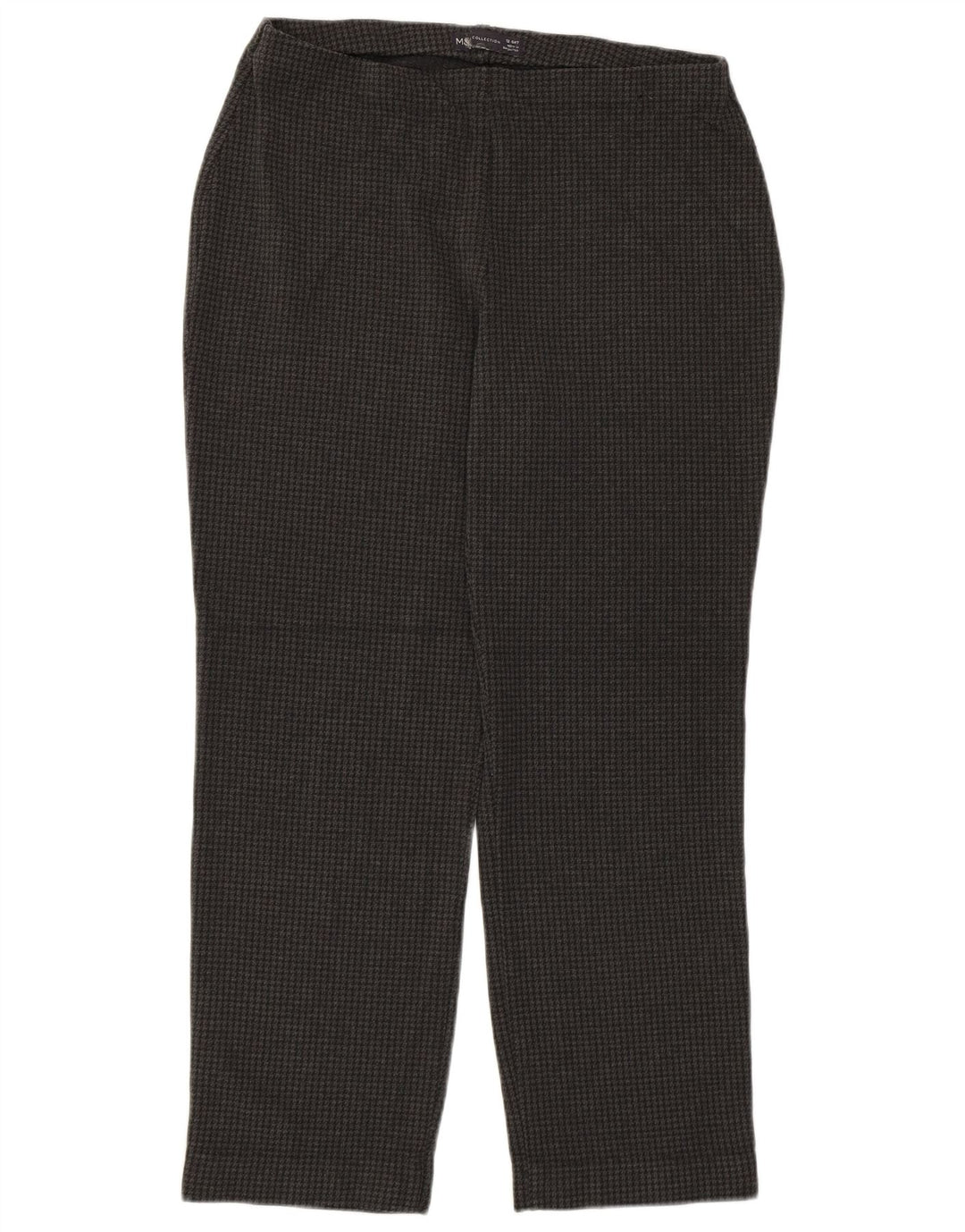 Marks & Spencer Womens Cropped Trousers UK 12 Medium W30 L26 Grey