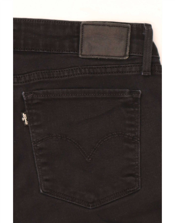 Levi's Womens 712 Slim Jeans W31 L30 Black Cotton