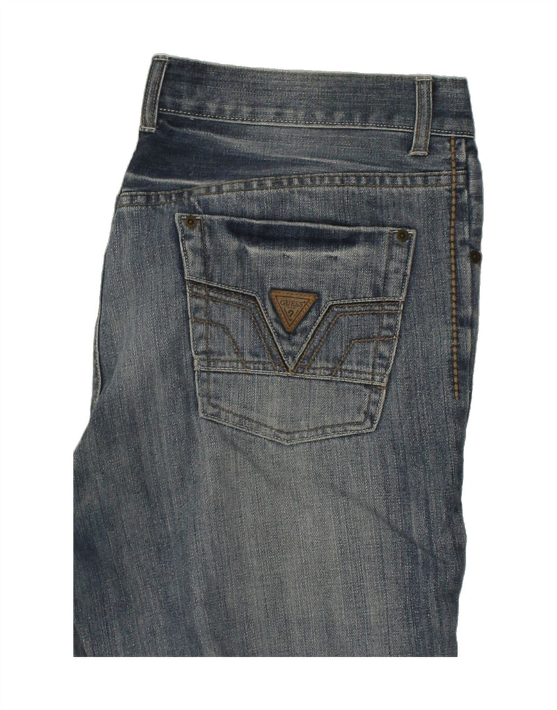 GUESS Mens Bootcut Jeans W34 L31 Blue Cotton Vintage Guess and Second-Hand Guess from Messina Hembry 