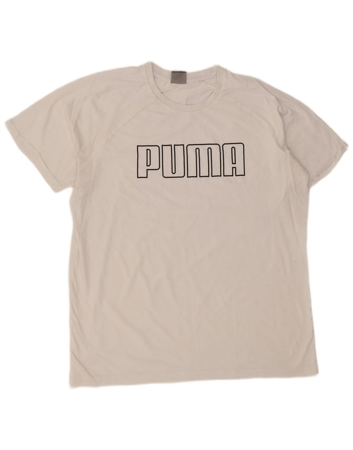 Puma Mens Graphic T-Shirt Top Large White
