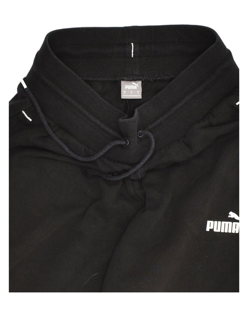 PUMA Boys Graphic Tracksuit Trousers Joggers 10-11 Years Small Black | Vintage Puma | Thrift | Second-Hand Puma | Used Clothing | Messina Hembry 