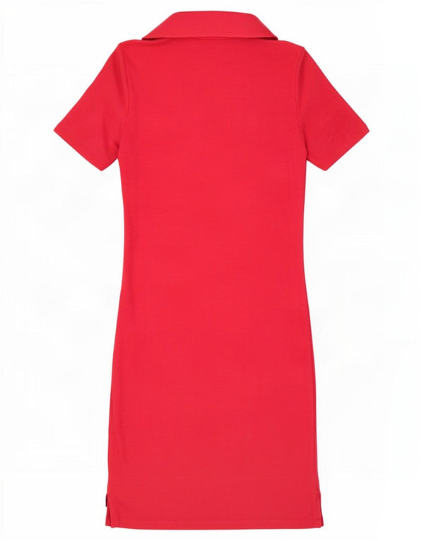 Zara Womens Polo Dress UK 8 Small Pink Cotton