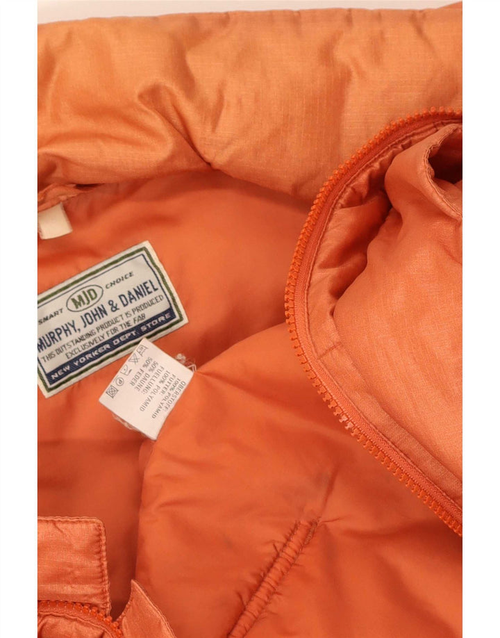 Vintage Mens Loose Fit Padded Jacket UK 40 Large Orange Polyamide