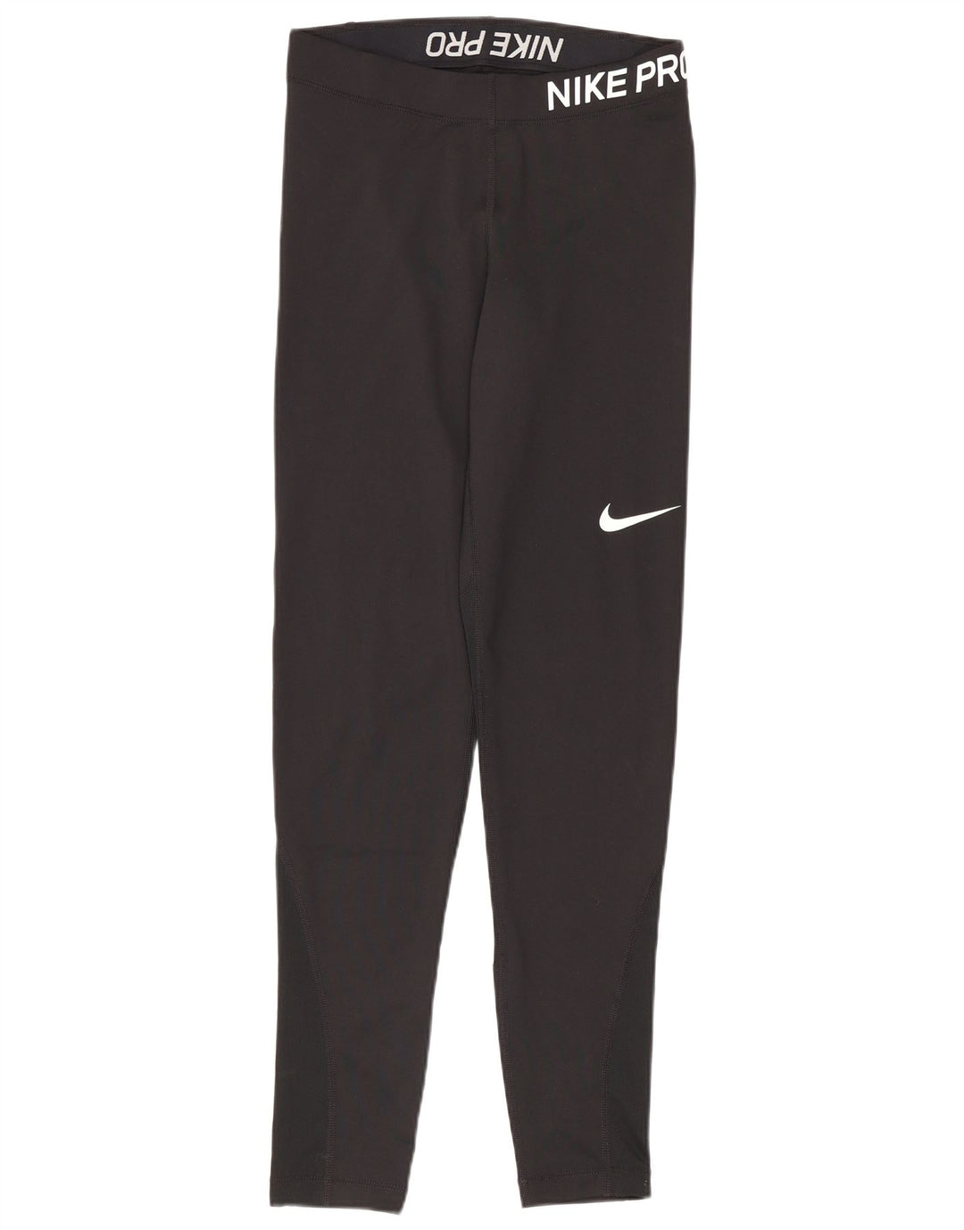 Nike Womens Dri Fit Graphic Leggings UK 8 Small Black Polyester