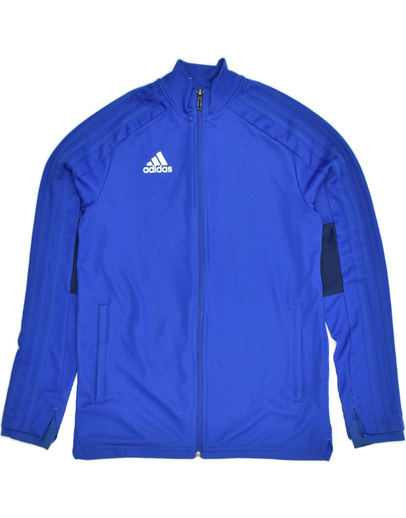 ADIDAS Boys Tracksuit Top Jacket 13-14 Years Blue Polyester | Vintage Adidas | Thrift | Second-Hand Adidas | Used Clothing | Messina Hembry 