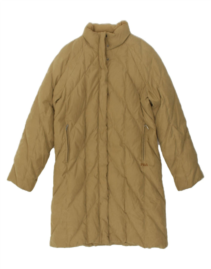 FILA Womens Padded Coat IT 44 Medium Beige Polyester | Vintage Fila | Thrift | Second-Hand Fila | Used Clothing | Messina Hembry 