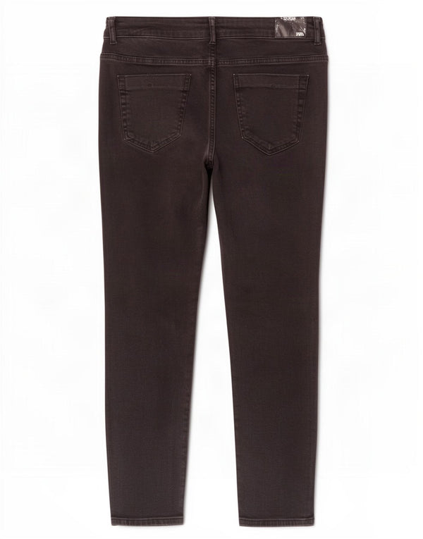 Zara Womens Slim Cropped Jeans EU 44 XL W34 L24 Black