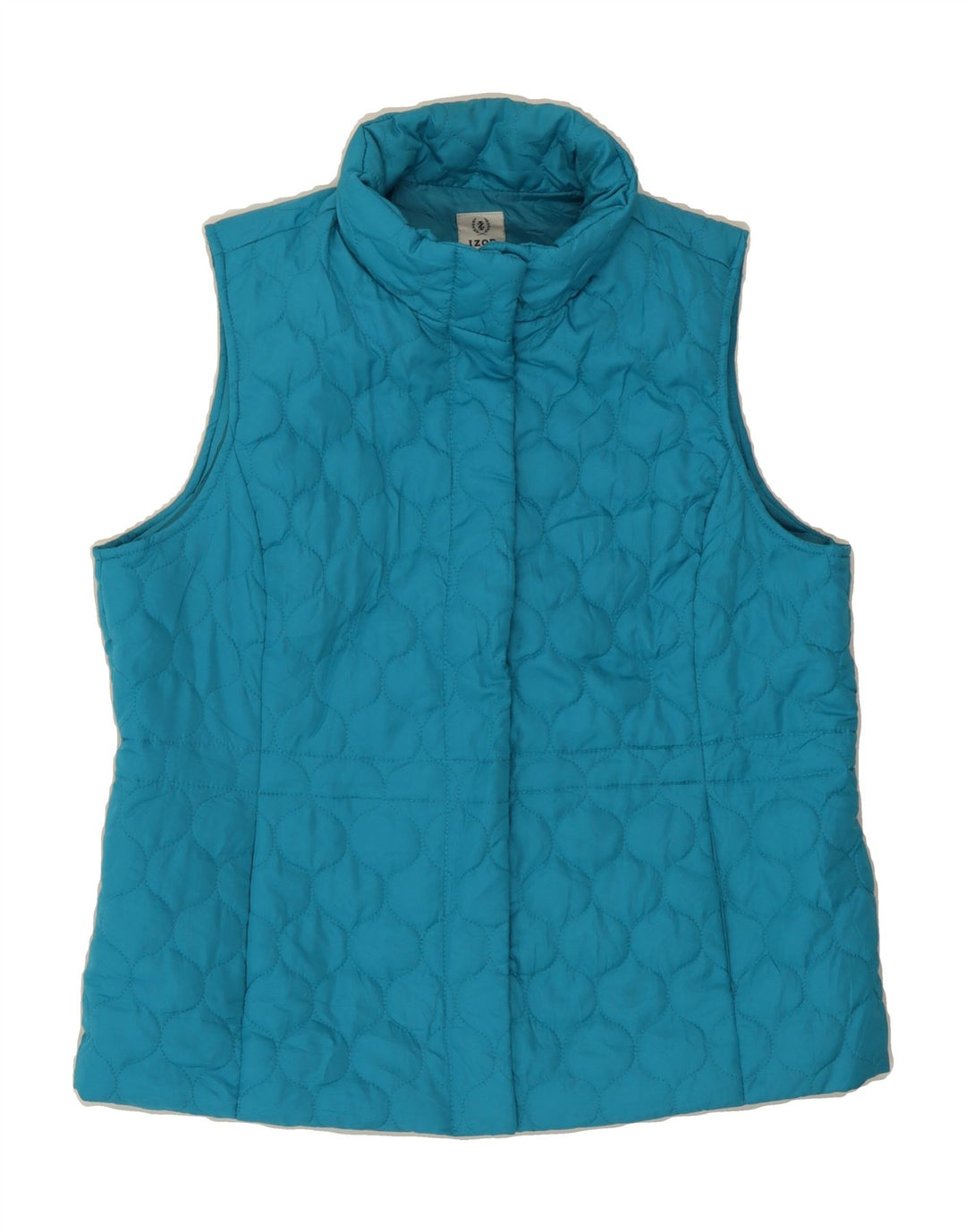 IZOD Womens Petite Quilted Gilet UK 16 Large Blue Polyester Vintage Izod and Second-Hand Izod from Messina Hembry 