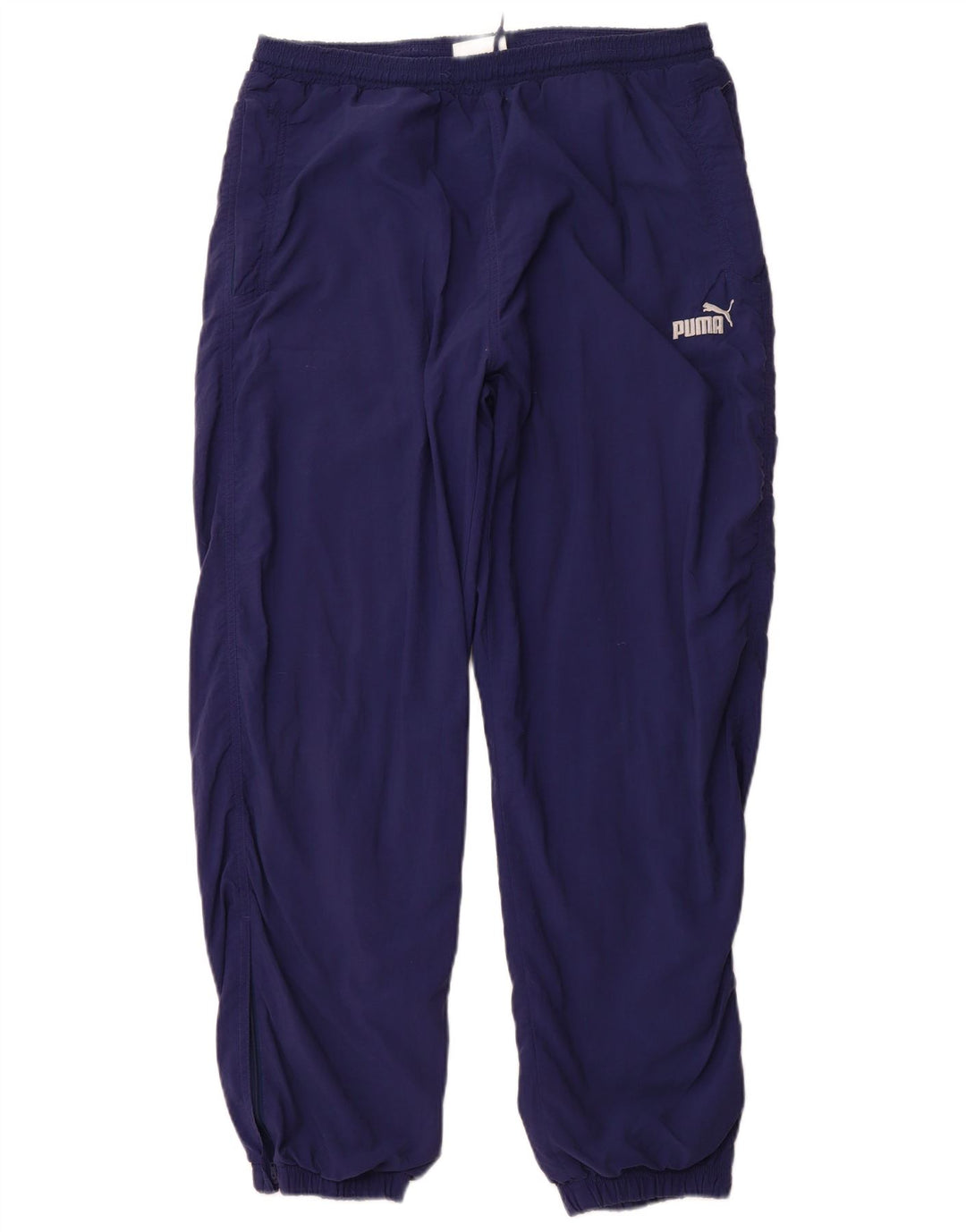 PUMA Womens Tracksuit Trousers Joggers Large Navy Blue Nylon Sports