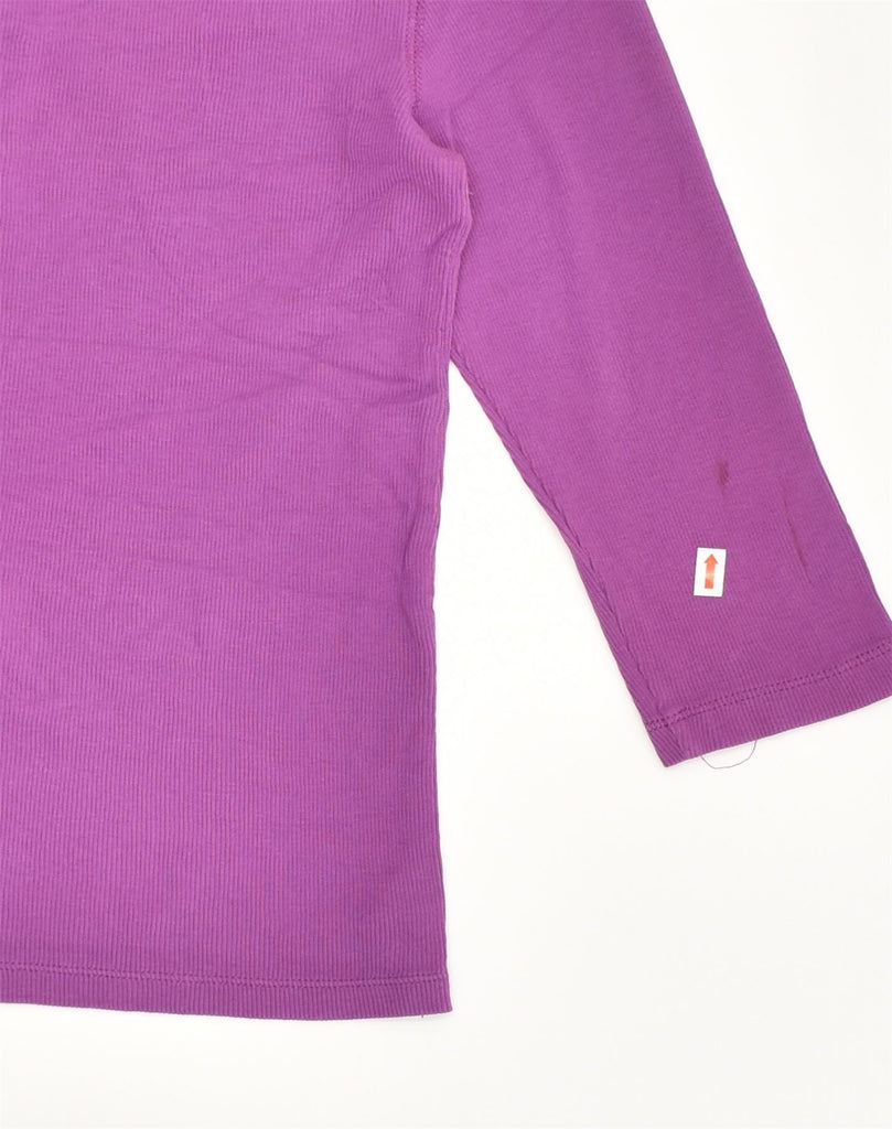 TOMMY HILFIGER Womens 3/4 Sleeve Polo Shirt UK 8 Small Purple Cotton | Vintage Tommy Hilfiger | Thrift | Second-Hand Tommy Hilfiger | Used Clothing | Messina Hembry 