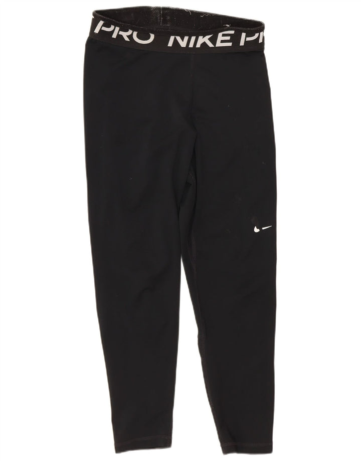 Nike Womens Capri Graphic Leggings UK 8 Small Black