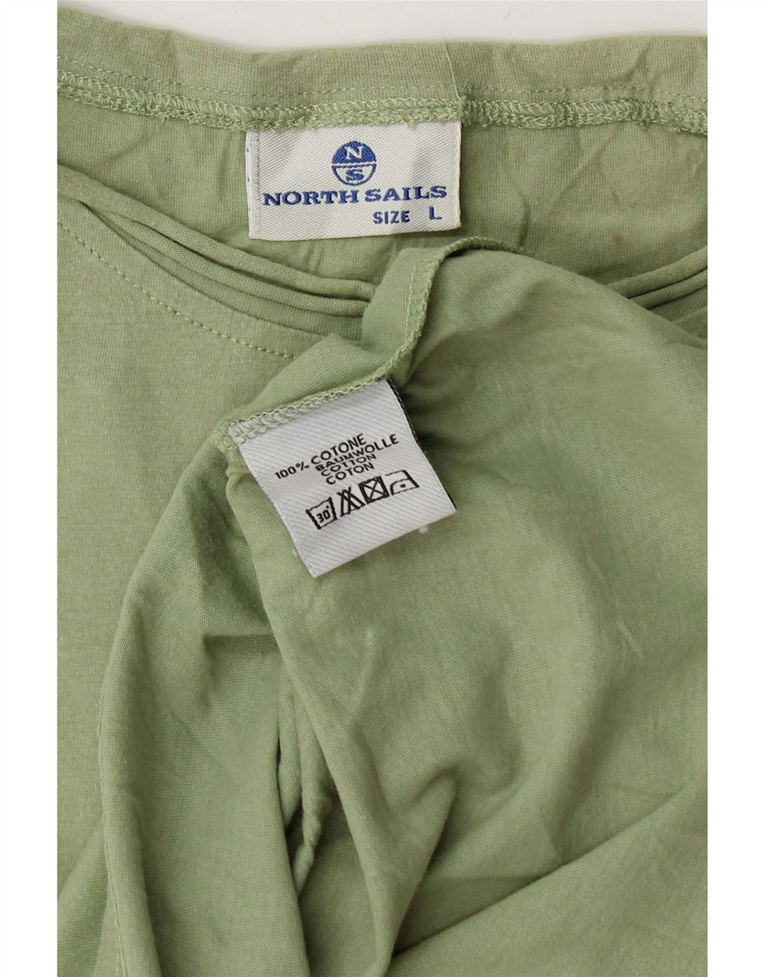 NORTH SAILS Mens Graphic T-Shirt Top Large Green Cotton