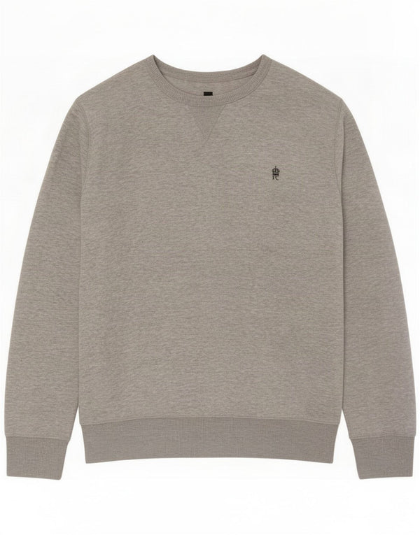 French Connection Mens Sweatshirt Jumper 2XL Grey Flecked Cotton